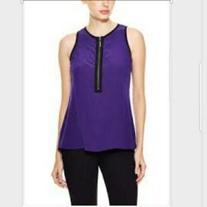 NWT NANETTE LEPORE VISIONARY VIOLET TOP SZ 0